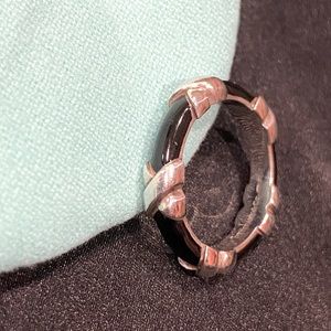 Tiffany & co. Black Enamel signature X ring